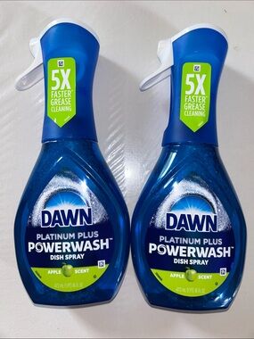 2x Platinum Plus Powerwash Dish Spray - Blue (Apple Scent)
